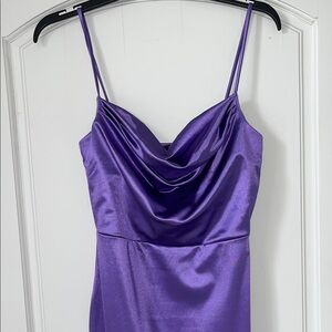 Windsor Purple Satin Dress